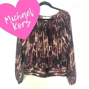 NWOT Michael Kors Multi-Colored Blouse -BEAUTY!